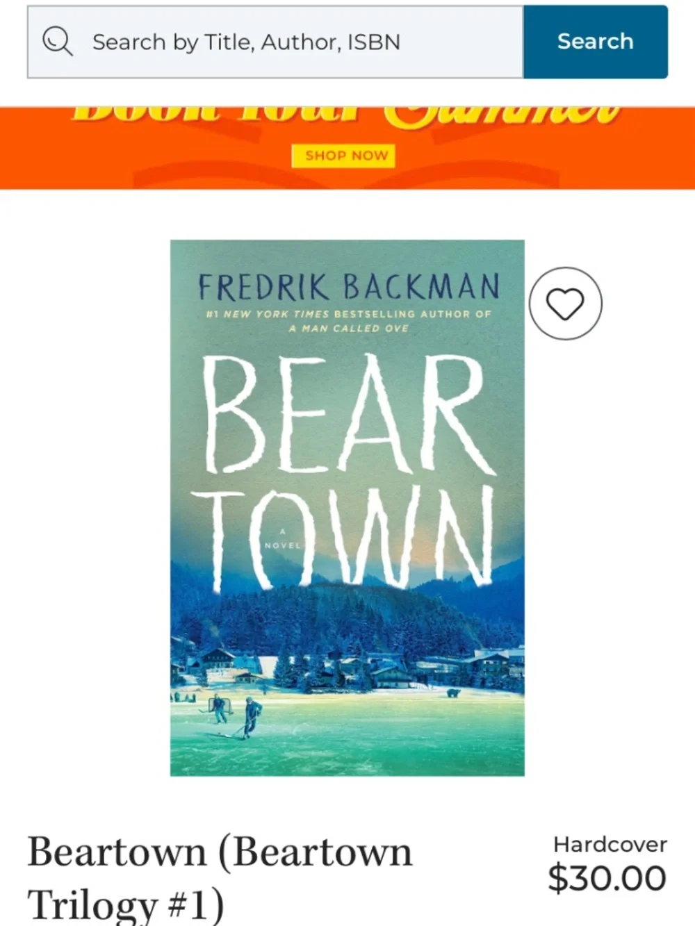 Bear Town by Fredrik Backman-Paperback